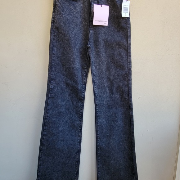 Anthropologie Avec Les Filles HighWaist Sculpted Flare ThunderWash Jeans Size 24 - Picture 7 of 13